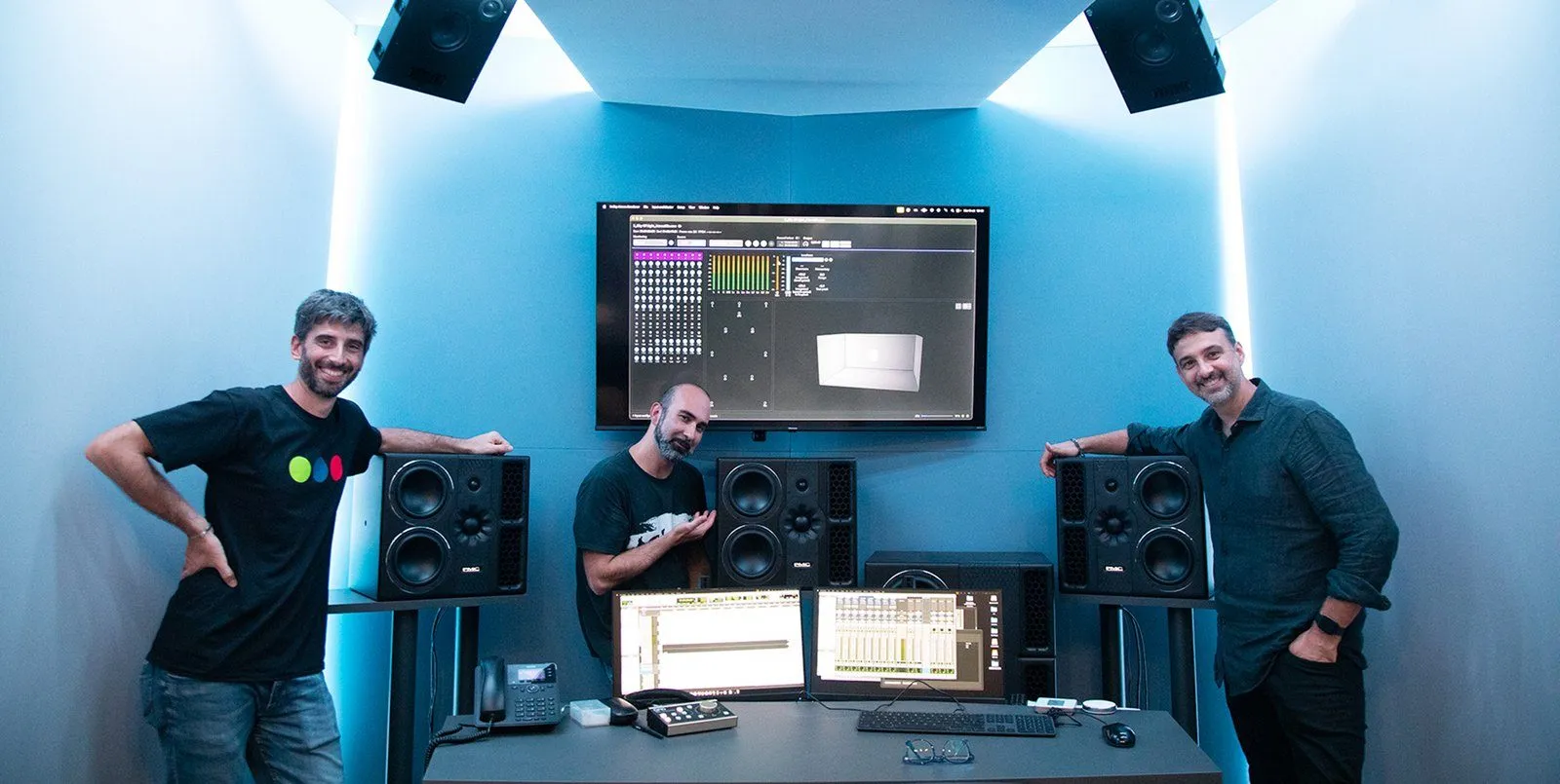 ห้องสตูดิโอ Dolby Atmos ใหม่ของ Milk Audio Store ที่ติดตั้งระบบมอนิเตอร์ของ PMC ทั้งห้อง