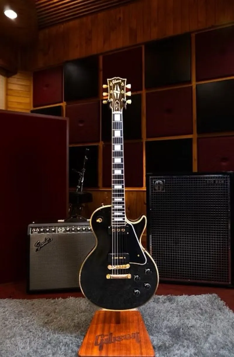 Gibson 1954 Les Paul Custom Lamp Black Murphy Aged